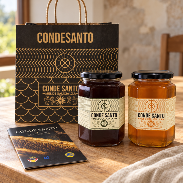 Pack Regalo Miel Artesana 2kg (2x1kg) – Montaña y Mariña – Envío Gratis